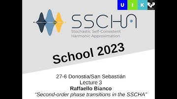 Lecture3: Second-order phase transitions in the SSCHA