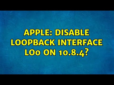 Apple: Disable loopback
