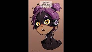 "Agrippa  - girl with headphones " -  daily drawing challenge.  #art #drawing #procreate #digitalart