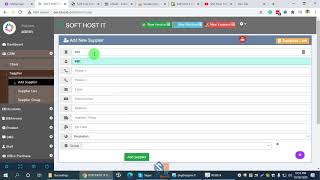 Add New Supplier Online Billing Inventory Management System - Purchase, Sales, Stock.