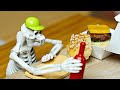 Inside the burger vending machine  stop motion cooking