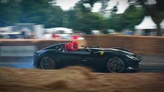 $1.9m Ferrari Monza SP2 hard acceleration at Goodwood FOS 2019