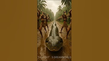 Will the women defeat the colossal python to save their village? 🪓🐍🌧️❓