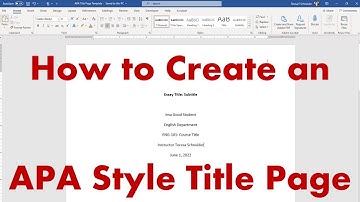 How to Create an APA Style Title Page (7th edition: 2021 - on)