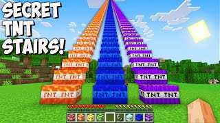 NEVER LIGHT THE LONGEST TNT STAIRS in Minecraft!!! I found NEW SECRET LAVA vs WATER vs PORTAL TNT!