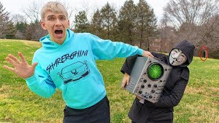 GAME MASTER STEALS TOP SECRET SPY GADGET MACHINE!! (Testing Device for Project Zorgo Meeting Date)