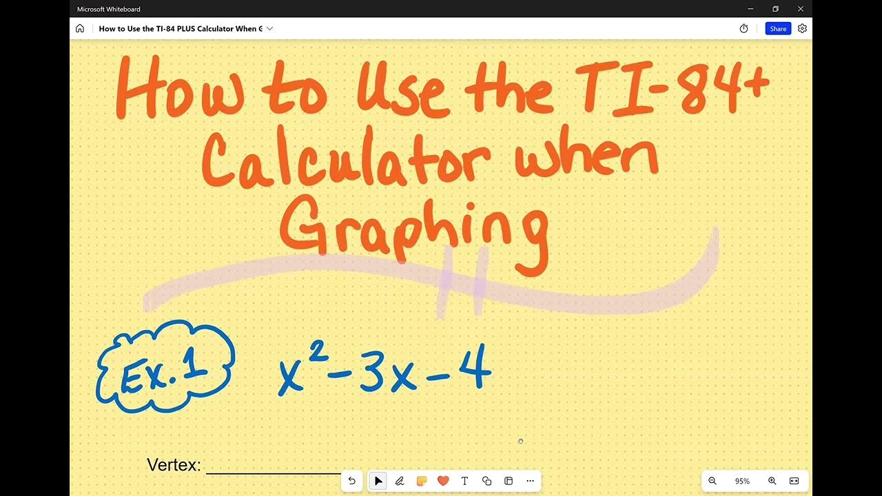 How to use the TI84+ Calculator when Graphing YouTube