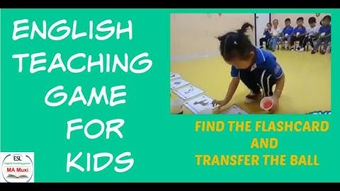 Flashcards game using cups and balls| English Teaching games by Muxi|