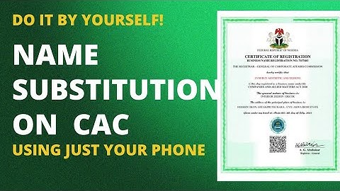 How to do Name Substitution in CAC// CAC Name Substitution in 2024