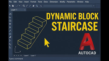 Autocad staircase dynamic block tutorial | #autocad #architecture #interiordesign