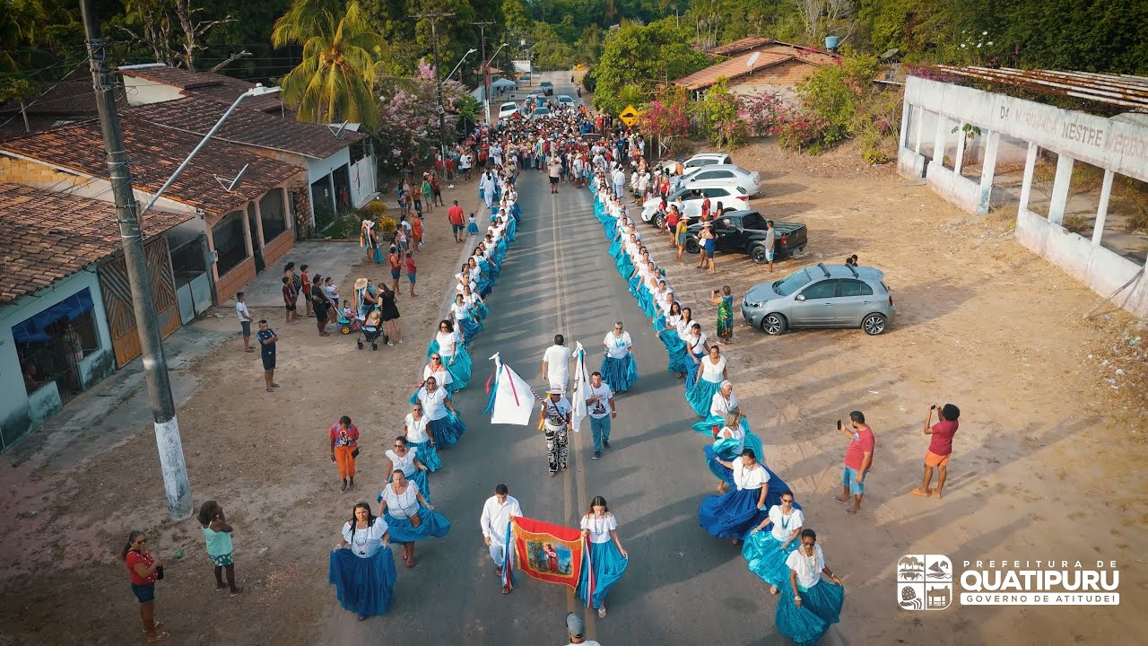 MARUJADA DE SÃO BENEDITO QUATIPURU 2025 - ARRASTÃO E ELEVAÇÃO DO MASTRO [ 4K ]
