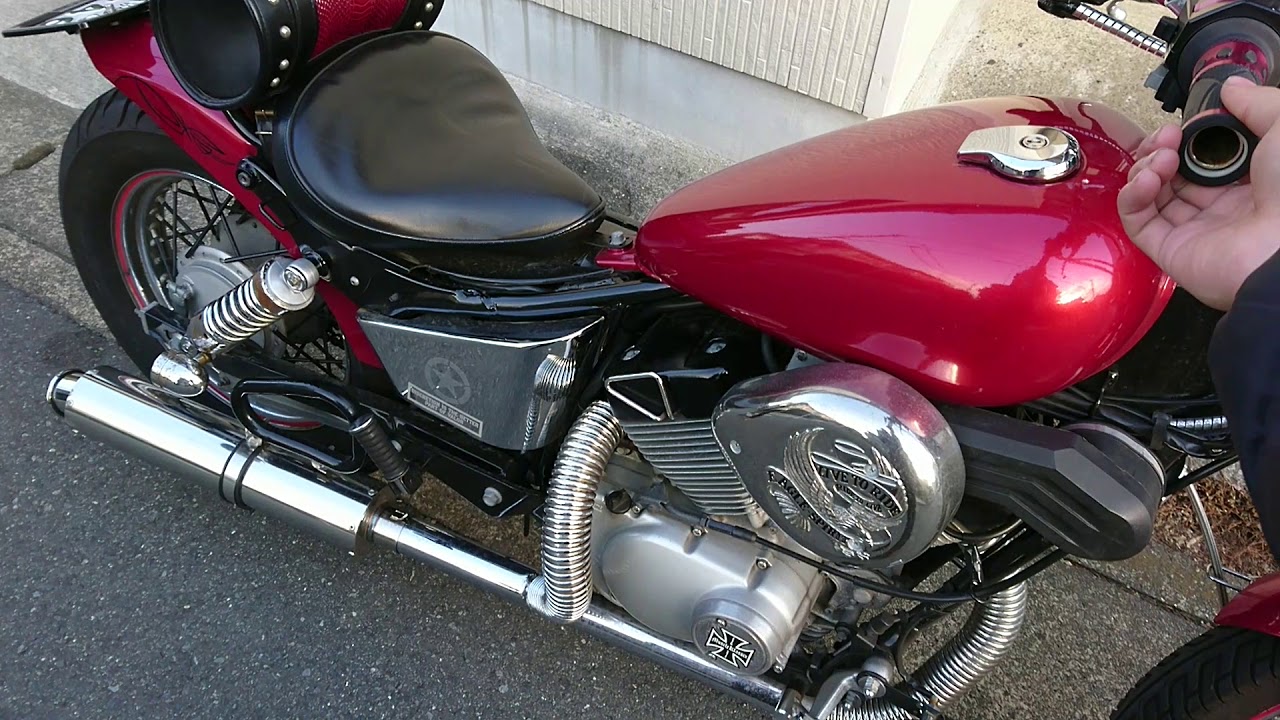 ビラーゴ250 カスタム 2in1マフラー - YouTube