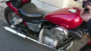 ビラーゴ250 カスタム 2in1マフラー - YouTube