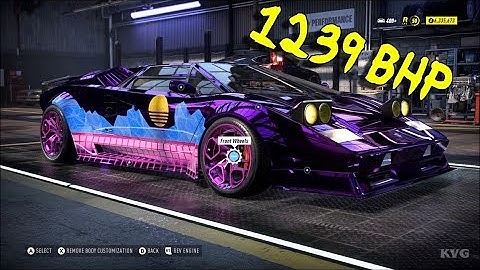 Need for Speed Heat - 1239 BHP Lamborghini Countach 1989 - Tuning & Customization Car HD