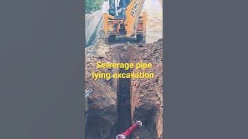 sewerage pipe excavation & lying 200 mm upvc pipe at depth 5ft.