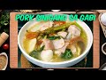 PORK SINIGANG SA GABI | PORK RECIPE | BONINGS KITCHEN