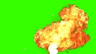 Fire Explosion Effect - Green Screen 3 - Free Use