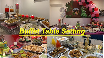 Buffet table setting presentation/Buffet table setting Ideas #tablesetting #buffetideas(Part 1)