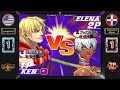 Street Fighter III 3rd Strike High Level Elena vs Ken FT3 🔥