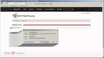 DotNetNuke Tutorial - Can I have a Web Slice please? - Video #317