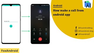 How to Make a Phone Call from Android App -  Android studio Tutorial || 2021 || Foxandroid screenshot 2