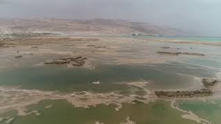 Long range flight along the Dead Sea, Israel