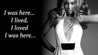 Beyonce - I was Here lyrics