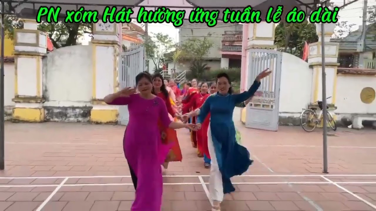 Phụ nữ xóm Hát xã Biện Thượng hưởng ứng tuần lễ áo dài kỷ niệm 116 năm ngày Quốc tế phụ nữ 8/3!