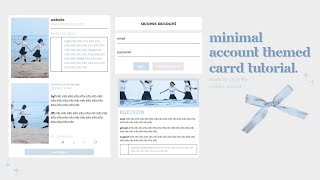 minimalist account themed carrd tutorial!　⁺　© nozeist