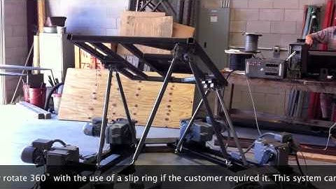 Model 710-7-2000 Seven Axis (#7DOF) Motion Platform - High Angle #motionbase