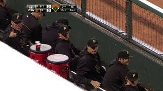 Jones' foul goes straight at Bucs' dugout