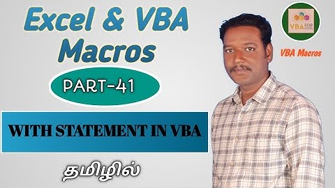 PART 41 - EXCEL WITH BLOCK BY USING VBA MACRO (TAMIL) | Kallanai YT