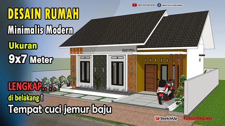 Desain Rumah Minimalis Modern 9x7 Meter | Lengkap! Ada Ruang Cuci Jemur & 3 Kamar Tidur 🔥