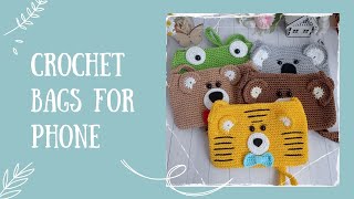 : Crochet cute bags for phone #crochet #crochet #crochetbag #crochetideas