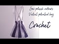 Sac plissé velours au crochet tuto facile | Crochet Velvet Pleated Bag easy tutorial