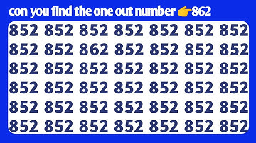 find the odd one out number and later challenge  | only  1%  can  solve it !"