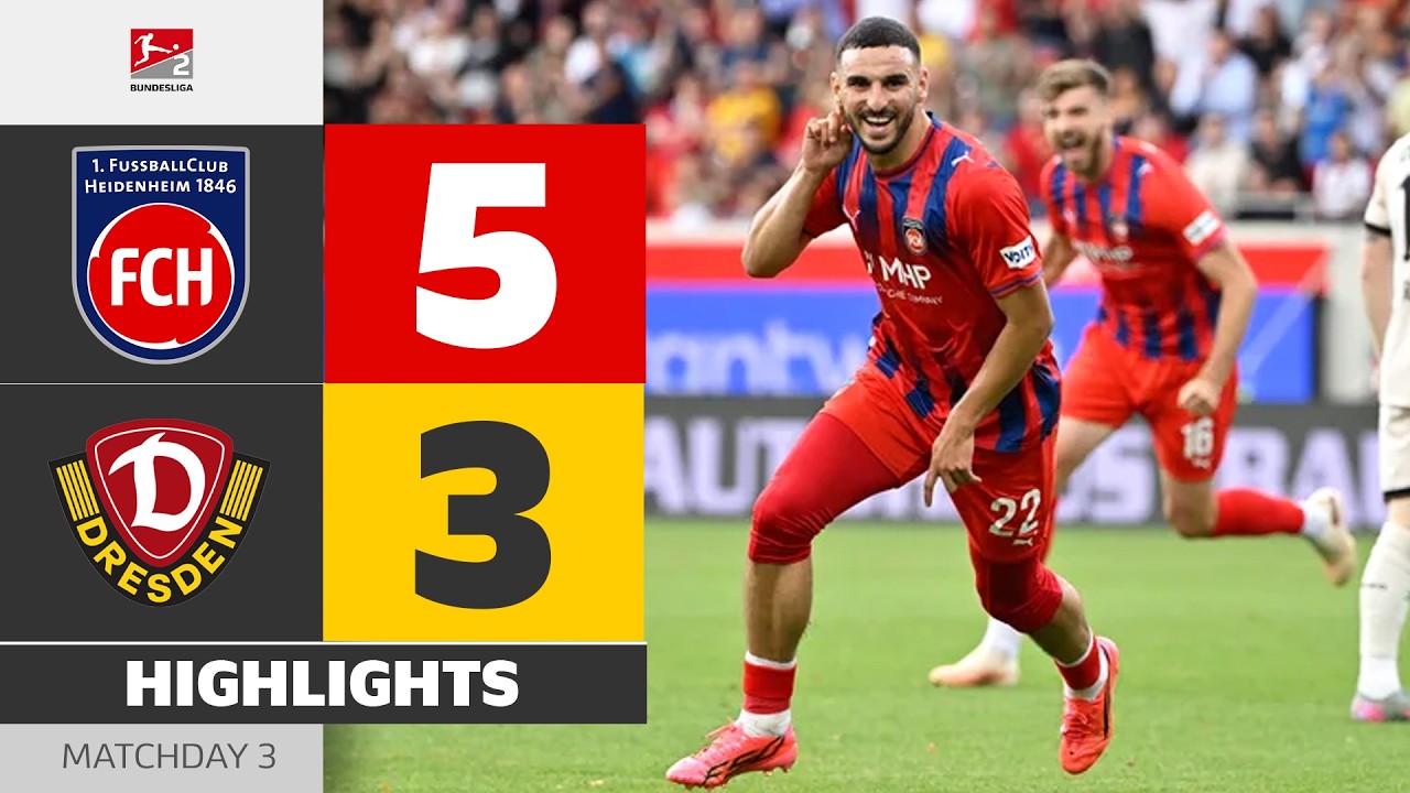 Late Flurry Of Goals! | HEIDENHEIM - DYNAMO DRESDEN | Highlights | Matchday 3 – Bundesliga 2 2026/27
