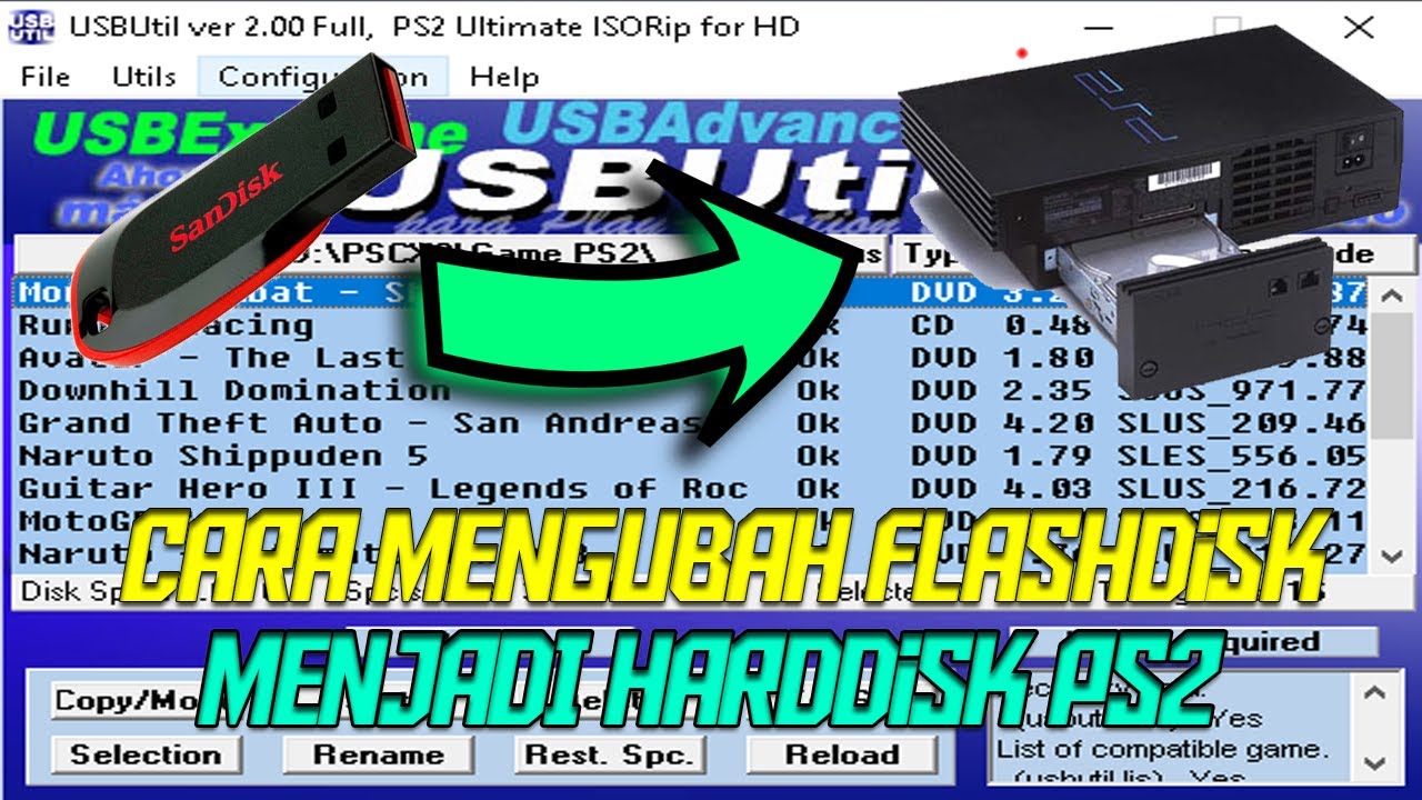 Cara Mengubah Flasdisk Menjadi Harddisk PS2