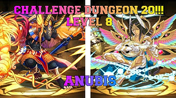 [Puzzle and Dragons] CHALLENGE DUNGEON 20 (LEVEL 8) - D/L Anubis