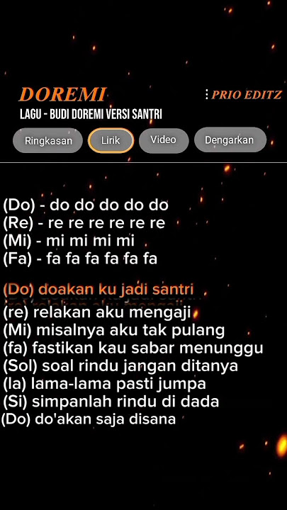 lirik lagu Doremi - Budi Doremi versi santri#fyp #lirikgoogle #lyrics_songs #lyricsvideo #nostalgia