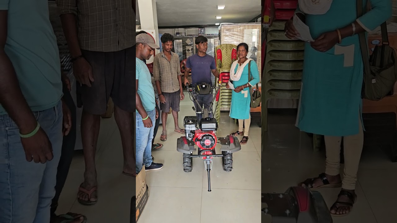 Power Tiller weeder machine 7.5HP Rato engine | Mini Tractor for farming, Gardening | Kheti tractor