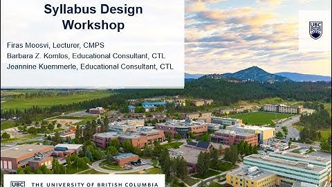 Syllabus Design Workshop (UBCO CTL)