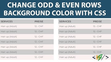 How to Change Odd and Even Rows Background Colors in Table through CSS in Website
