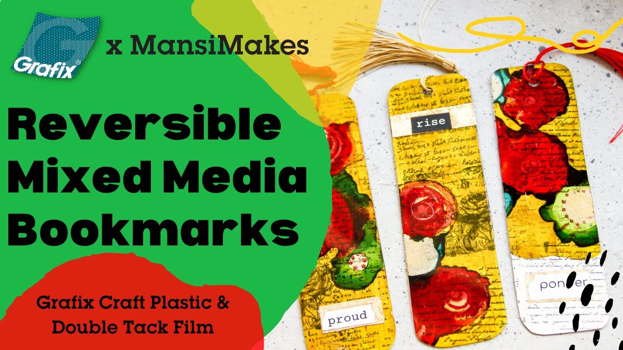 How to Make Reversible Mixed Media Bookmarks