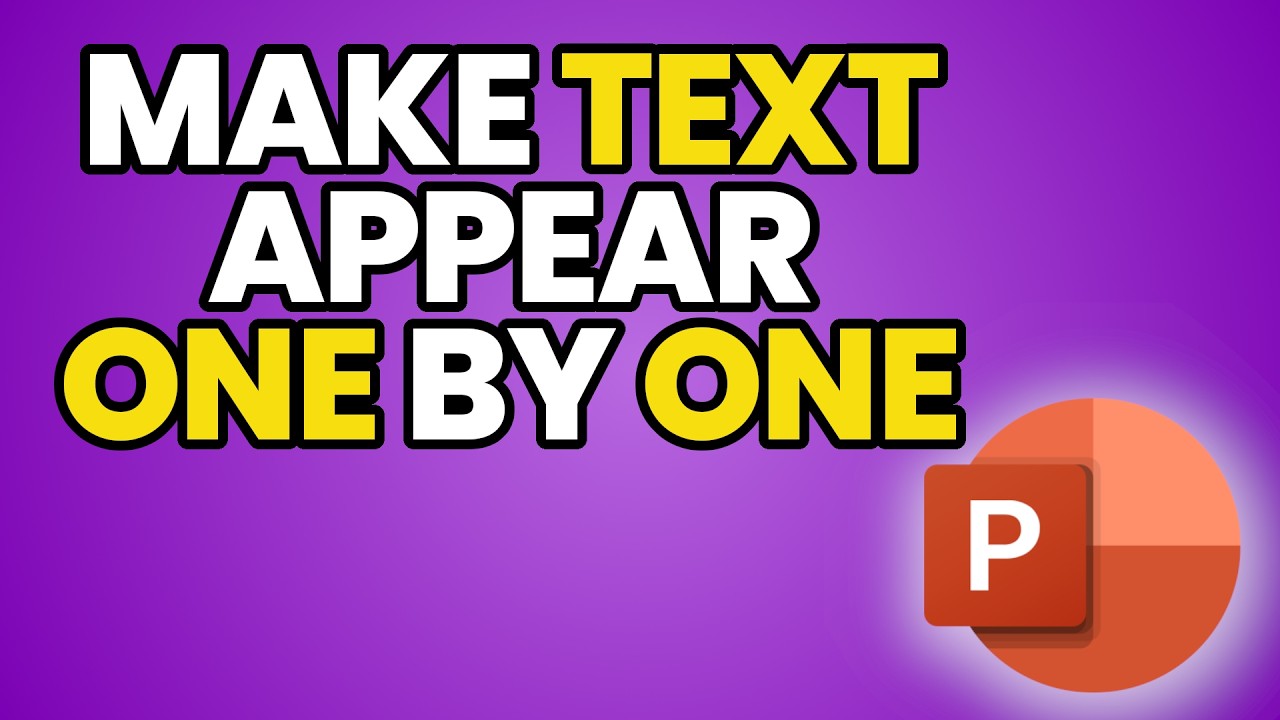 How to Make Text appear One by One in Powerpoint - Simple Guide - YouTube