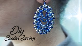 (DIY) Earrings |  How to make Earrings | Beaded Earrings