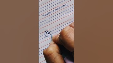 October in Cursive Writing Tutorial | Months name in cursive writing #shorts #cursivewriting