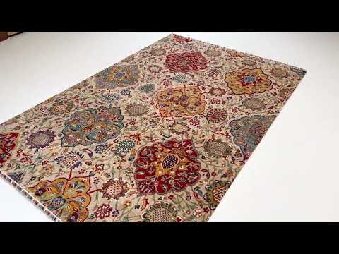 Anatolian Patterned Colorful Wool Loom Woven Rug — review video cover image