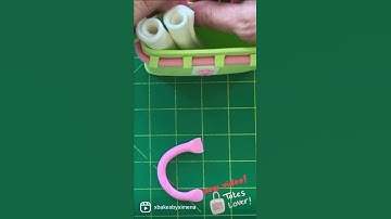 Easy step by step tutorial how to make a fondant BEACH BAG (tools and measurements included) #short