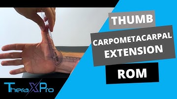 Goniometry | Thumb Carpometacarpal Joint Extension Range of Motion